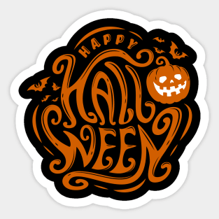 Happy 2020 Halloween Typography Sticker